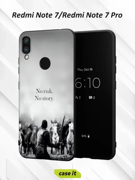 Case it Чехол на Redmi Note 7с принтом No risk