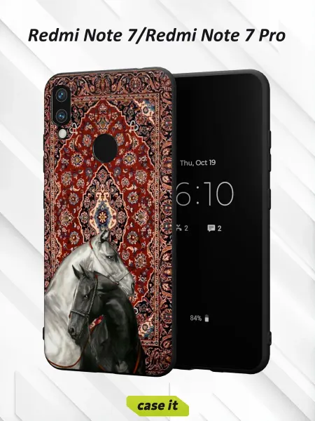 Case it Чехол на Redmi Note 7с принтом Лошади