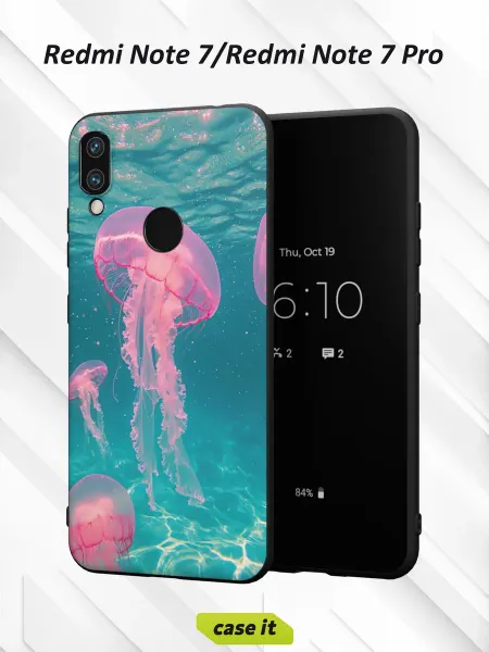 Case it Чехол на Redmi Note 7с принтом Медузы