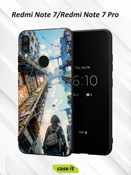 Case it Чехол на Redmi Note 7с принтом Токио