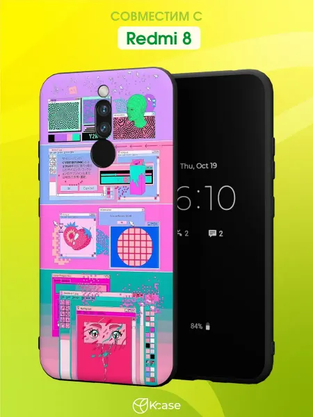 Kcase Чехол на Redmi 8 с принтом Cyberpunk
