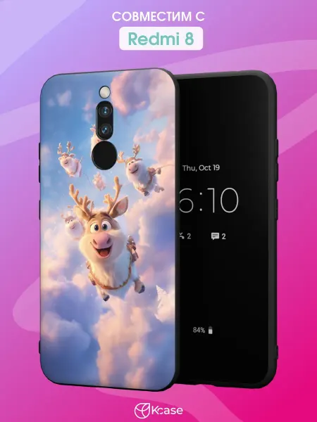 Kcase Чехол на Redmi 8 с принтом Олени