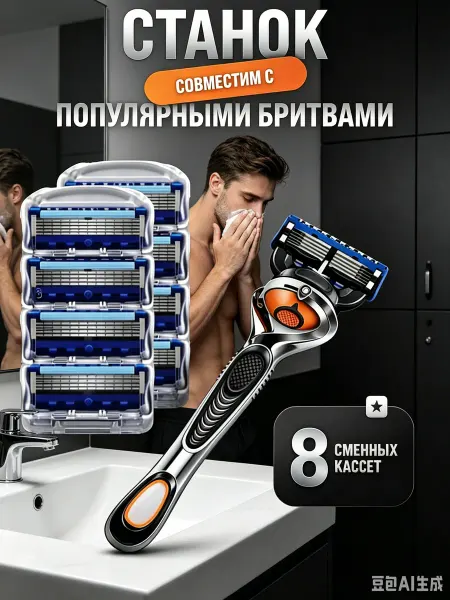 Xiaomi Бритва мужская 8 кассет