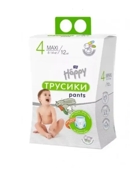 BELLA Подгузники-трусики Baby Happy Maxi 8-14 кг 12 шт