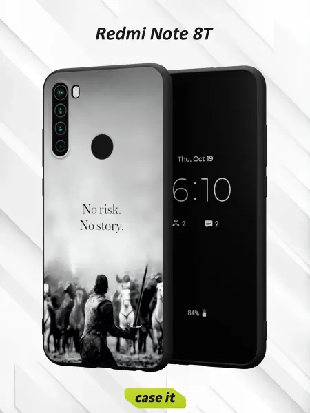 Case it Чехол на Redmi Note 8Tс принтом No risk