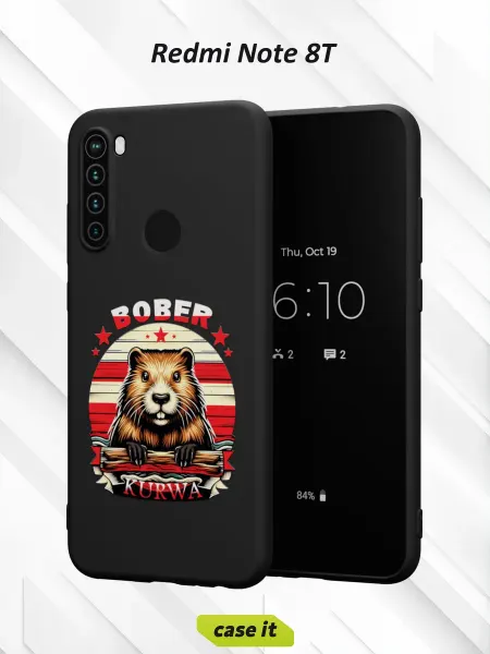 Case it Чехол на Redmi Note 8Tс принтом Бобер
