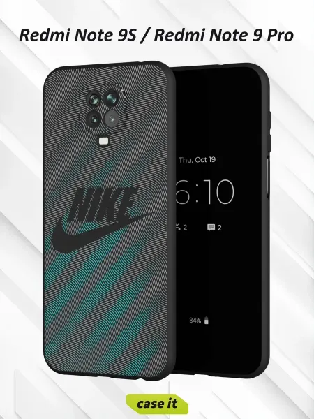 Case it Чехол на Redmi Note 9S и 9 Proс принтом Nike