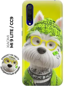 Силиконовый чехол на Xiaomi Mi 9 Lite / CC9 с принтом "Стиляга породы Уайт Хайленд"