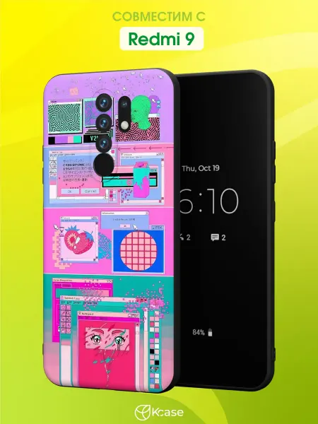 Kcase Чехол на Redmi 9 с принтом Cyberpunk