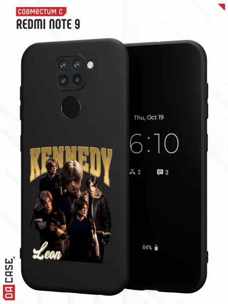 DACase Чехол на Redmi Note 9 с принтом Kennedy