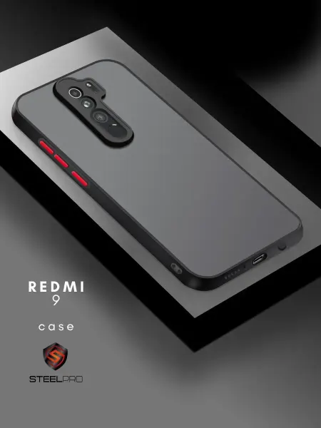 SteelPro Чехол на Xiaomi Redmi 9 матовый с защитой камеры