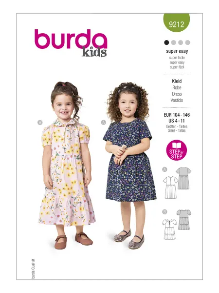 Burda Выкройка 9212 Платье