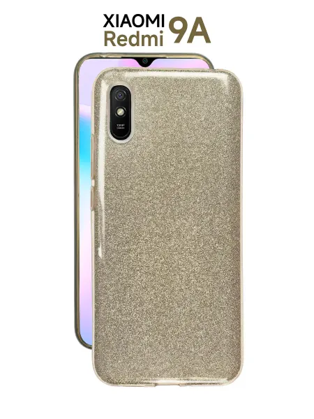 Чехол на Xiaomi Redmi 9A с блестками для Редми 9а