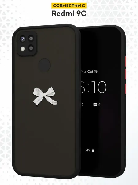 DesignOnCase Чехол бампер на Xiaomi Redmi 9C с принтом Бантик