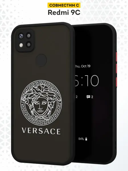 DesignOnCase Чехол бампер на Xiaomi Redmi 9C с принтом Версаче