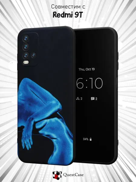 QuestCase Чехол на Xiaomi Redmi 9T с принтом Абстракция