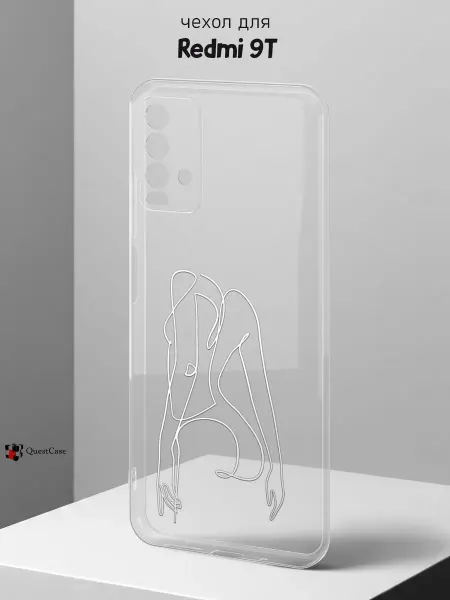 QuestCase Чехол на Redmi 9T с принтом Силуэт