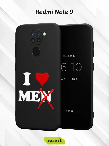 Case it Чехол на Redmi Note 9с принтом I love me