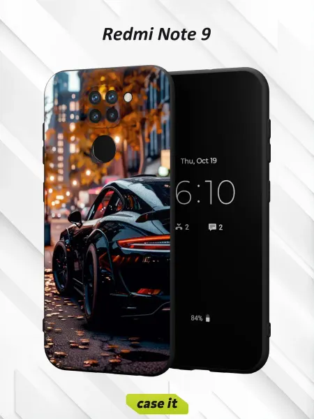 Case it Чехол на Redmi Note 9с принтом Porsche
