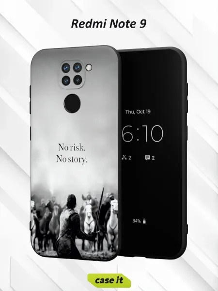 Case it Чехол на Redmi Note 9с принтом No risk