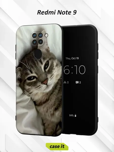 Case it Чехол на Redmi Note 9с принтом Снежный кот