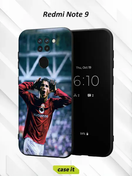 Case it Чехол на Redmi Note 9с принтом Криштиану Роналду