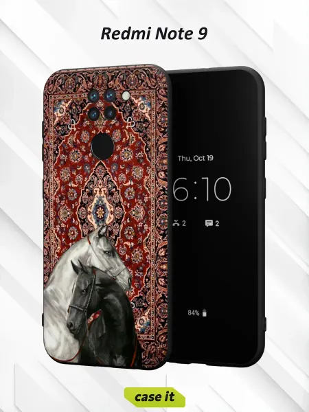 Case it Чехол на Redmi Note 9с принтом Лошади