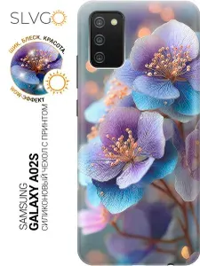 Силиконовый чехол на Samsung Galaxy A02s с принтом Глубокий взгляд гортензии, trn