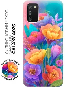 Силиконовый чехол на Samsung Galaxy A02s с принтом "Радуга цветов"
