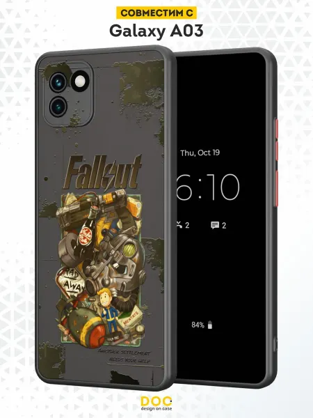 DesignOnCase Чехол Бампер на Samsung A03 с принтом Fallout