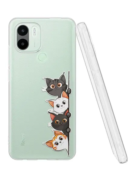 QuestCase Чехол наRedmi A1+ Redmi A2+ Poco C51 с принтом Котики