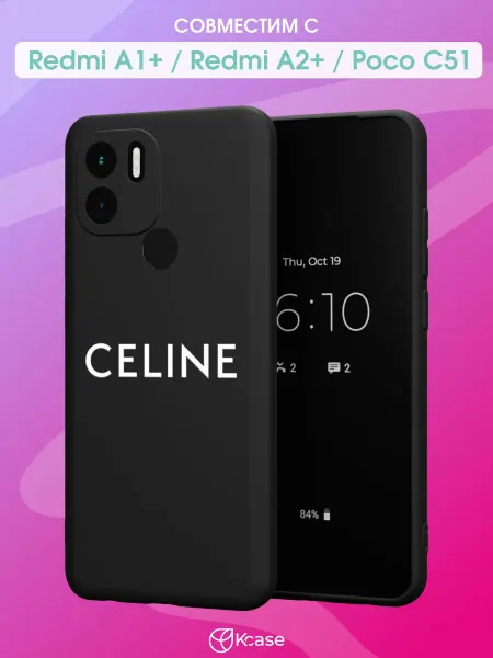 Kcase Чехол на Redmi A1+ с принтом CELINE