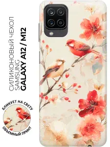 Силиконовый чехол на Samsung Galaxy A12 / M12 с принтом "Старинный сад"