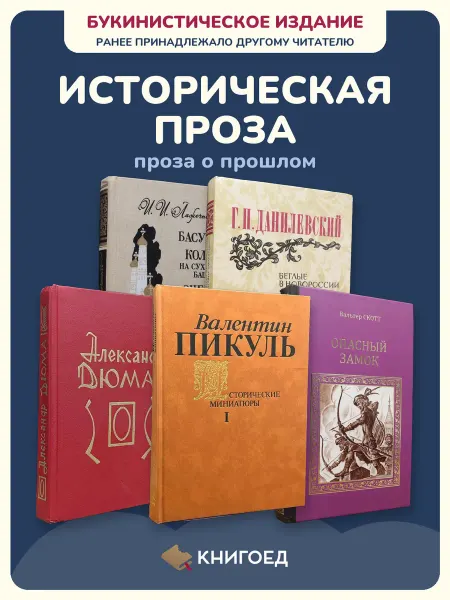 Книгоед Исторические романы Лажечников Данилевский Дюма Пикуль