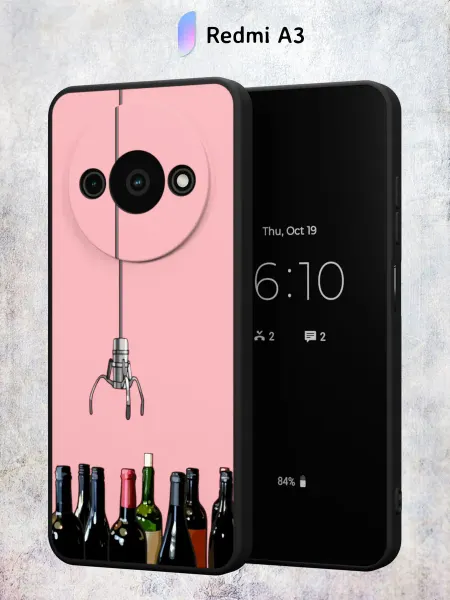 Secret.Case.Store Чехол на Redmi A3 с принтом Вино