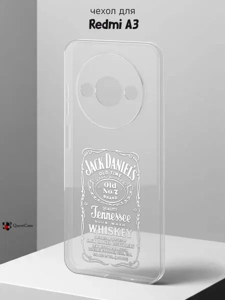QuestCase Чехол на Redmi A3 с принтом Jack Daniels
