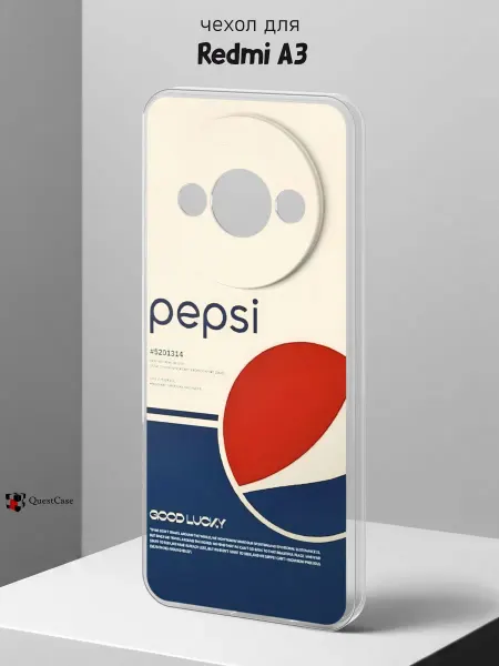 QuestCase Чехол на Redmi A3 с принтом Pepsi