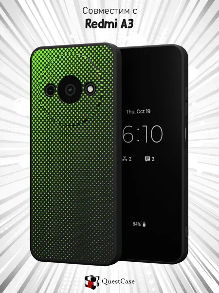 QuestCase Чехол на Xiaomi Redmi A3 с принтом Абстракция