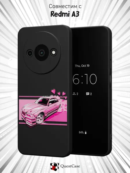 QuestCase Чехол на Xiaomi Redmi A3 с принтом БМВ