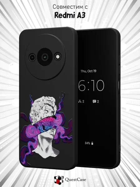 QuestCase Чехол на Xiaomi Redmi A3 с принтом Статуя