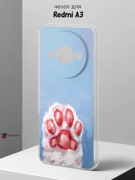 QuestCase Чехол на Redmi A3 с принтом Лапка