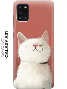Силиконовый чехол на Samsung Galaxy A31 с принтом "Гордый котик"