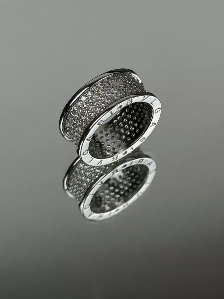 Dari accessory Кольцо в стиле Булгари, широкое с камнями