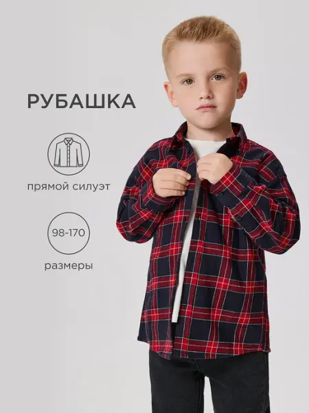 ACOOLA Рубашка клетчатая плотная с длинным рукавом