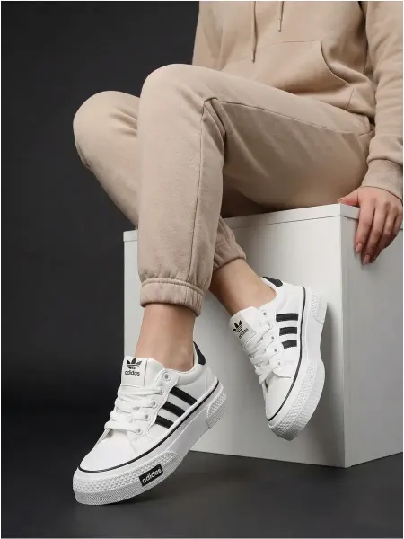 Fashion&Feet кеды adidas белые на платформе кроссовки в школу