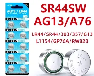 Батарейки алкалиновые таблетки фотон LR44 (LR1154, V13GA, AG13, G13, RW82) 10 шт. в блистере