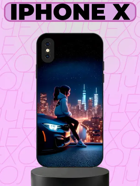 Aiiir Чехол на iPhone X девушка и бмв
