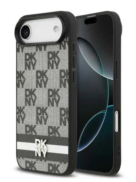 DKNY Чехол для iPhone Air из экокожи PU Checkered Printed stripes
