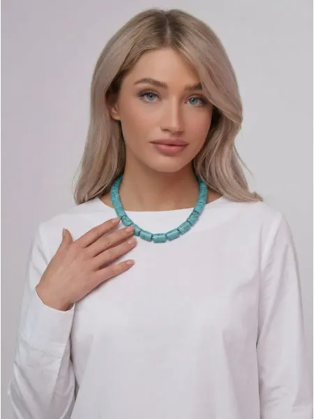 Alen Balash Бусы из натуральных камней бирюза прессованная