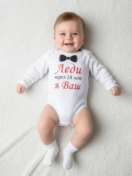 LITTLE WORLD OF ALENA Боди для новорожденных, с надписью